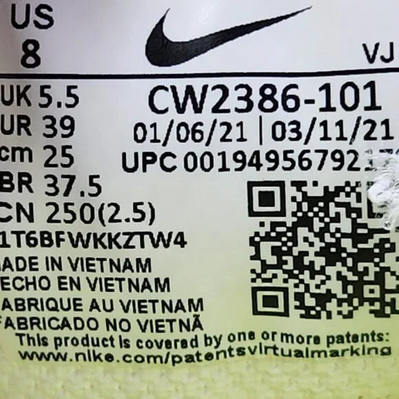 Nike Crater Impact Womens White Running Shoes Sneakers Size 8 - Picture 9 of 9